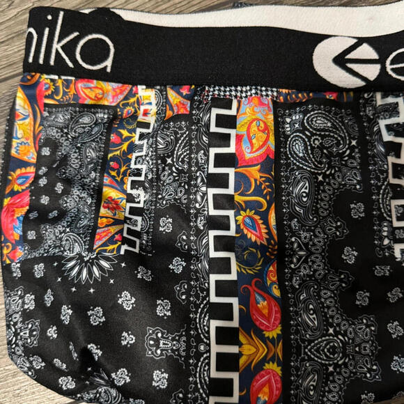 ethika Bandana Paisley Patchwork Mid-Rise XXL Leggings Black 12 Boho - Picture 5 of 5